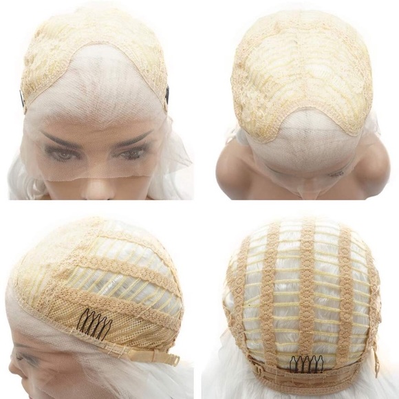 ✨24” WHITE BLONDE STRAIGHT LACE FRONT WIG💫…NEW - Picture 7 of 7